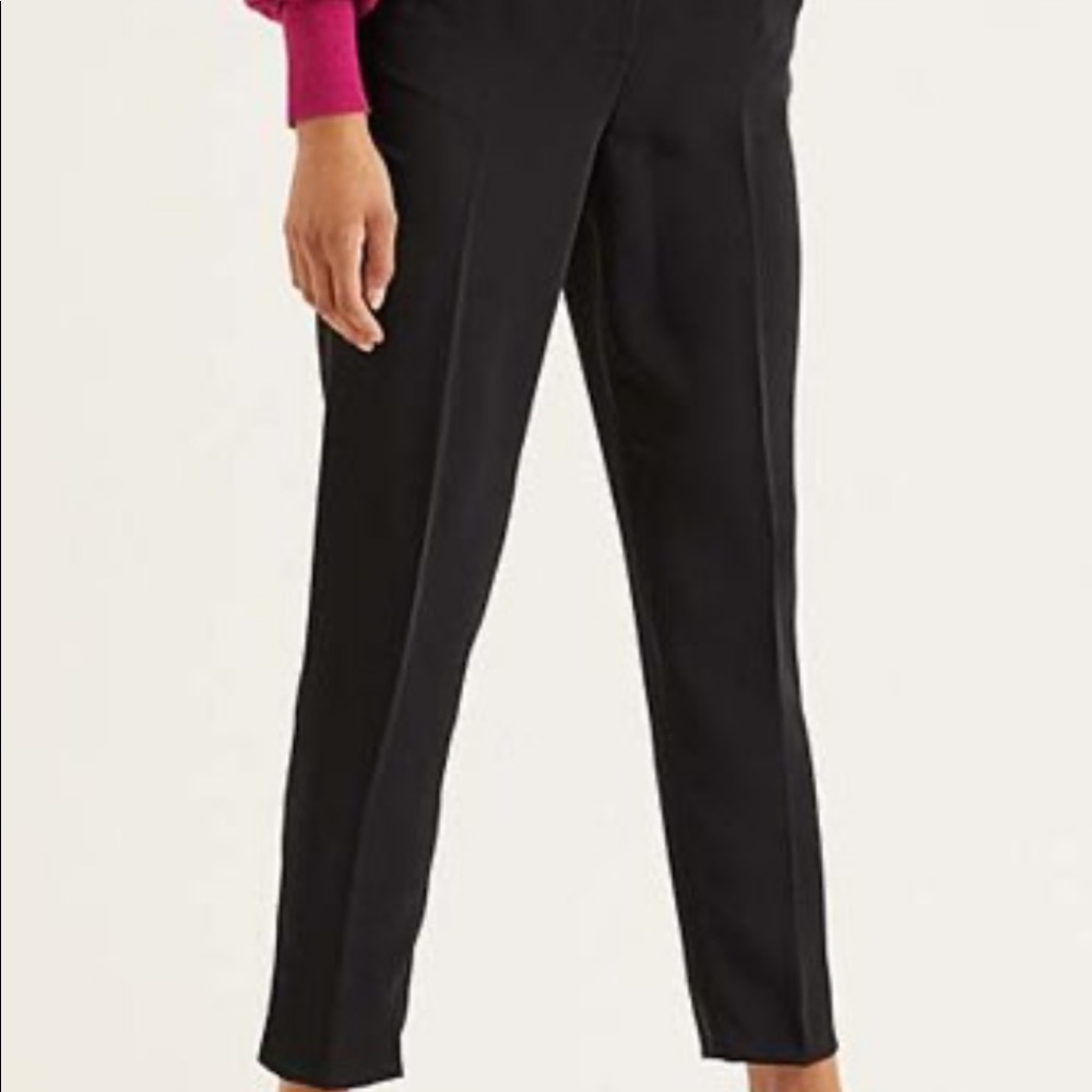 NWT Boden Belted, Tapered Leg Trousers in Black Sz 14